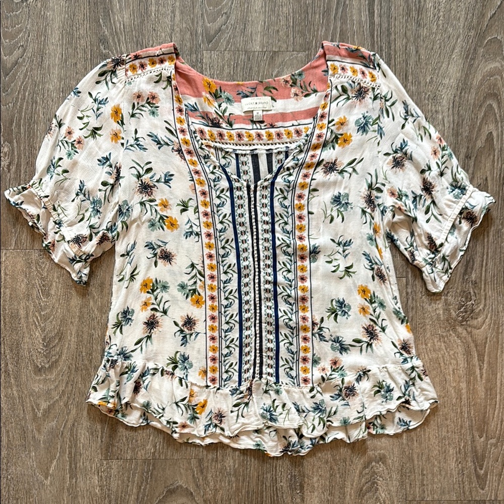 Lucky Brand Floral Print Blouse
